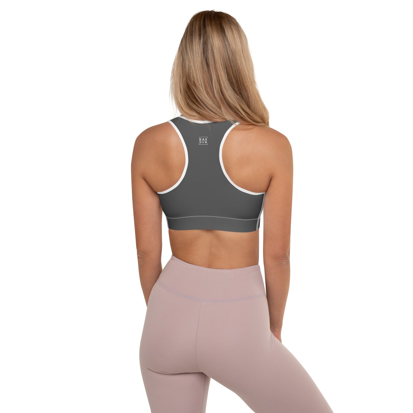 BATTLESHIP GRAY | Padded Sports Bra